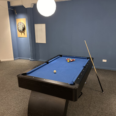 Pool table in breakout room