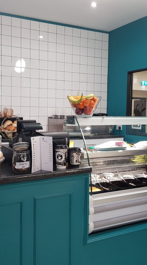Kitchen counter at cafe